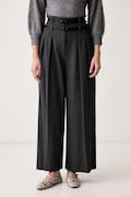 Liu Jo spodnie damskie z wiskozą szare high waist WF6309 T743A