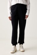 Lacoste spodnie dresowe damskie z bawełną granatowe high waist XF5244