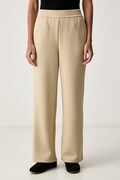 Armani Exchange spodnie dresowe damskie beżowe high waist XW002854 AF16111
