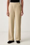 Armani Exchange spodnie dresowe damskie beżowe high waist XW002854 AF16111