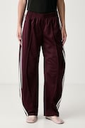 adidas Originals штани жіночі Firebird Barrel бордові high waist LF1060