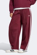 adidas Originals kalhoty dámské Firebird Barrel burgundské high waist LF1060