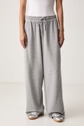 adidas Originals pantaloni de trening pentru femei din bumbac gri high waist LE8322