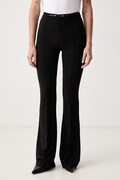 Elisabetta Franchi spodnie flare damskie czarne high waist PA19766E2
