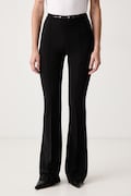 Elisabetta Franchi spodnie flare damskie czarne high waist PA19766E2