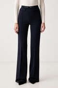 Elisabetta Franchi spodnie garniturowe damskie granatowe high waist PA19666E2