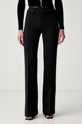 Elisabetta Franchi spodnie garniturowe damskie czarne high waist PA19666E2