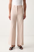 Weekend Max Mara spodnie damskie wełniane WKDVISIVO beżowe high waist 2625136061600
