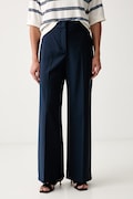 Weekend Max Mara spodnie damskie wełniane WKDVISIVO granatowe high waist 2625136061600