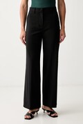 Weekend Max Mara spodnie damskie wełniane WKDVISIVO czarne high waist 2625136061600
