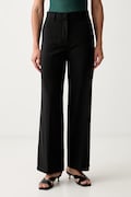 Weekend Max Mara spodnie damskie wełniane WKDVISIVO czarne high waist 2625136061600
