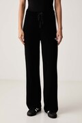 adidas Originals pantaloni da tuta da donna con viscosa Knit Firebird neri high waist KS9363