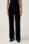 adidas Originals pantaloni da tuta da donna con viscosa Knit Firebird neri high waist KS9363