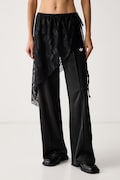 adidas Originals spodnie dresowe damskie z bawełną Lace Injection czarne high waist LG4271