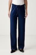 adidas Originals pantaloni da tuta da donna Knit Firebird blu navy high waist KW2605