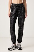 EA7 Emporio Armani spodnie dresowe damskie z bawełną szare high waist AF26043.7W001416