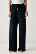 Patrizia Pepe spodnie dresowe damskie bawełniane granatowe high waist 8P0064 J079