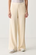 American Vintage spodnie dresowe damskie bawełniane beżowe high waist USC05A