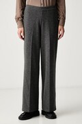 Marc O'Polo spodnie straight damskie z bawełną szare high waist 5000012878