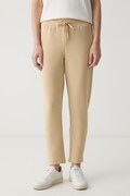Joop! spodnie dresowe damskie z modalem beżowe regular waist 30103334