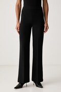 Twinset spodnie damskie z wiskozą czarne high waist 262TT2421