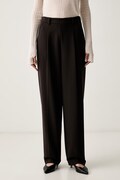 Twinset hlače za žene s viskozom smeđe 262TF2014