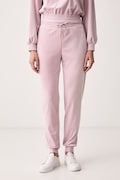 Guess pantaloni de trening pentru femei din velur AMALIA violet high waist V6BB11 K6304