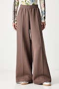 adidas Originals tepláky dámské s bavlnou Spacer hnědé high waist KZ2199