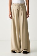 adidas Originals spodnie dresowe damskie z lyocellem beżowe high waist KY9236