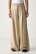 adidas Originals spodnie dresowe damskie z lyocellem beżowe high waist KY9236