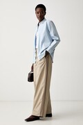 adidas Originals spodnie damskie z bawełną Tailored beżowe high waist KS9949