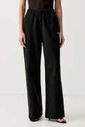 adidas Originals donji dio trenirke za žene s pamukom Essentials crni srednje visoki struk KR3606