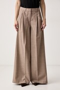 Guess pantaloni pentru femei cu lână x LEONIE HANNE bej high waist W6BB40 W5204