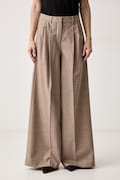 Guess pantaloni pentru femei cu lână x LEONIE HANNE bej high waist W6BB40 W5204