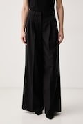 Guess pantaloni pentru femei cu lână x LEONIE HANNE negri high waist W6BB40 W5204