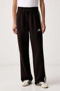 adidas spodnie dresowe damskie z bawełną Essentials brązowe high waist KX0790