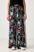adidas teplákové nohavice dámske s bavlnou x Farm Rio čierne high waist KR0243