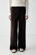 adidas spodnie dresowe damskie bawełniane brązowe high waist KW7703