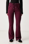 adidas teplákové nohavice dámske s bavlnou Satin Pack burgundské KS2790