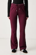 adidas teplákové nohavice dámske s bavlnou Satin Pack burgundské KS2790