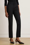 Lauren Ralph Lauren spodnie slim fit damskie bawełniane z elastanem czarne high waist 200P14610