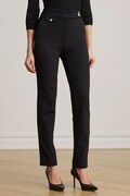 Lauren Ralph Lauren spodnie slim fit damskie z wiskozą czarne regular waist 200B22288