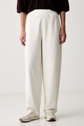 BOSS pantaloni de trening pentru femei cu bumbac Essuge bej high waist 50566342