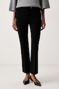 BOSS spodnie garniturowe damskie Talia-Crop1 czarne high waist 50563831