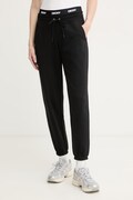DKNY spodnie dresowe damskie z bawełną czarne high waist DP6P3857