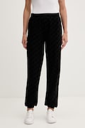 HUGO spodnie lounge damskie z bawełną FLOKKY_PANT czarne high waist 50566682