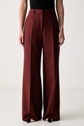 HUGO штани wide leg жіночі Hasmina коричневі high waist 50566625