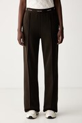 Calvin Klein Jeans donji dio trenirke za žene od pamuka smeđi LV047G253G