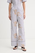 MUNTHE nohavice dámske bavlnené NIKITA fialové high waist