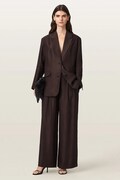 AllSaints pantaloni wide leg pentru femei cu in CHARLEY maro regular waist W050QE